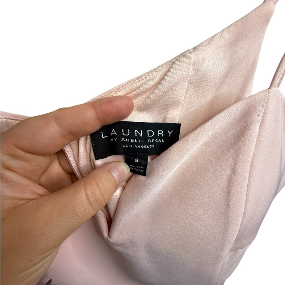 Laundry By Shelli Segal Blush Asymmetrical Dress - Picture 3 of 3